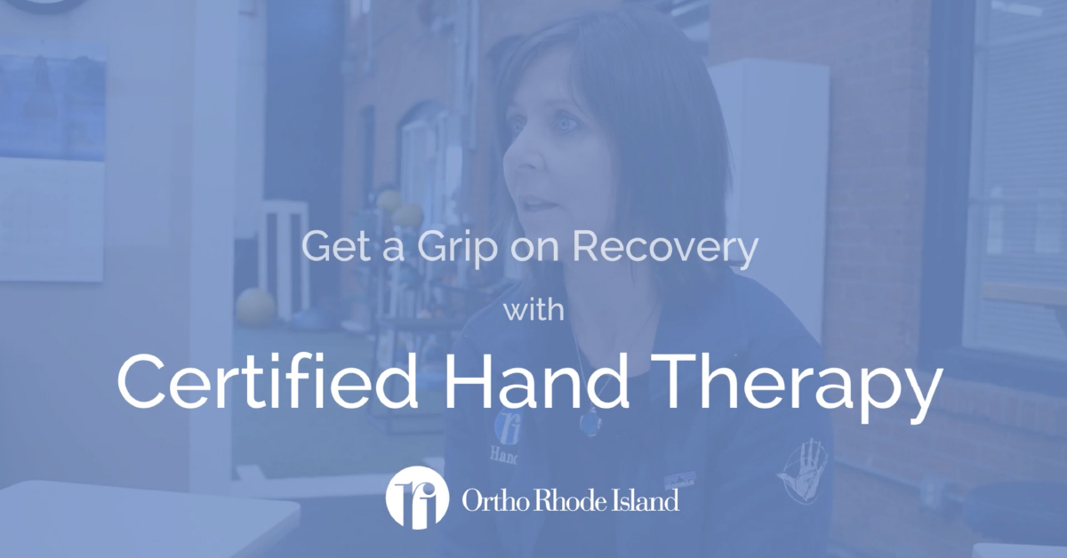 VIDEO Getting a Grip on Recovery for Hand Therapy Week Ortho Rhode